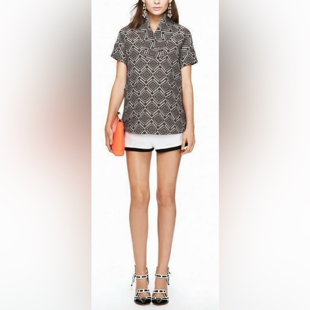 Rare J. Crew Collection embroidered woven top sz small gorgeous 😍